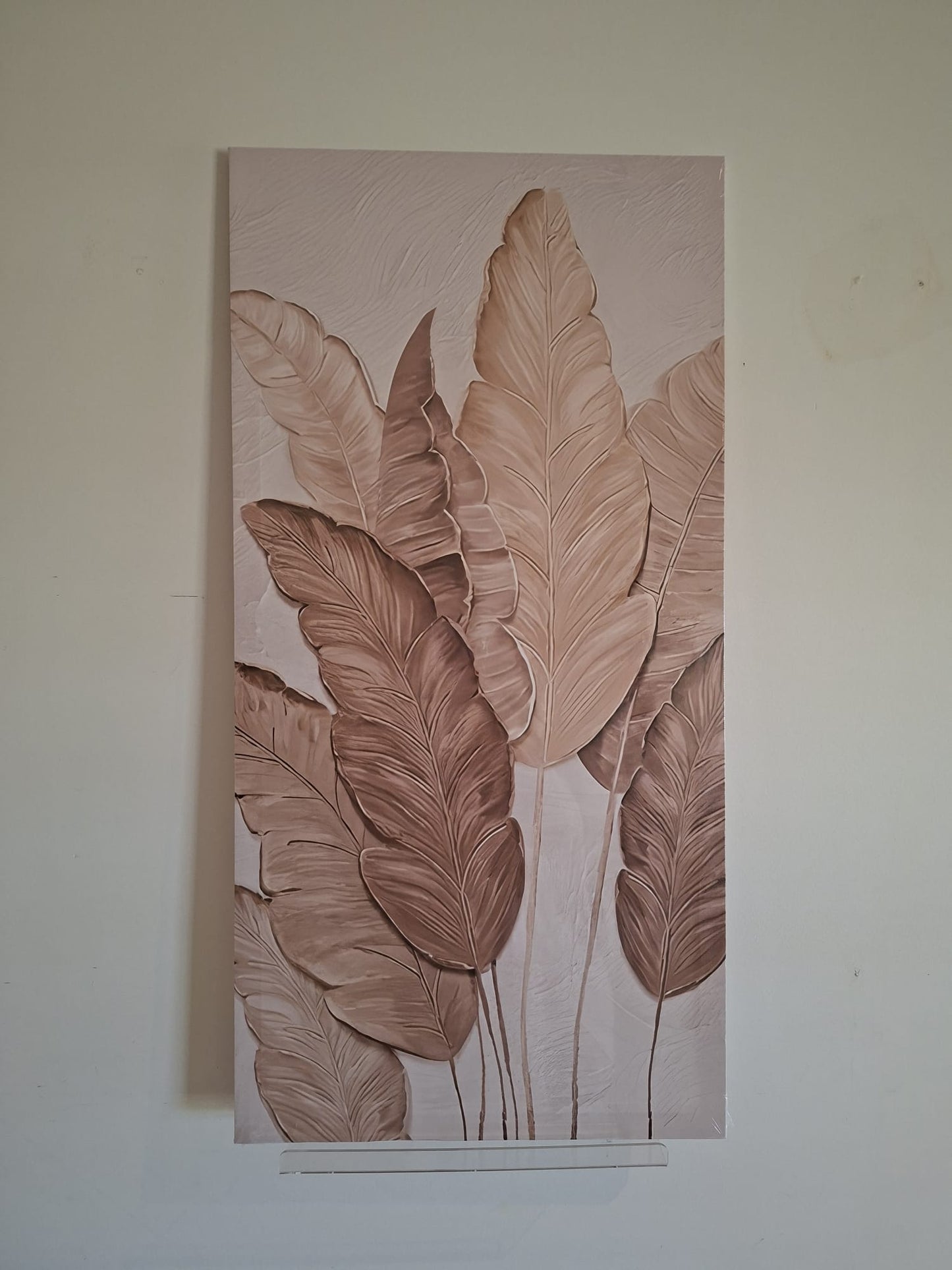 Neutral Botanical Leaf Canvas Print Wall Art