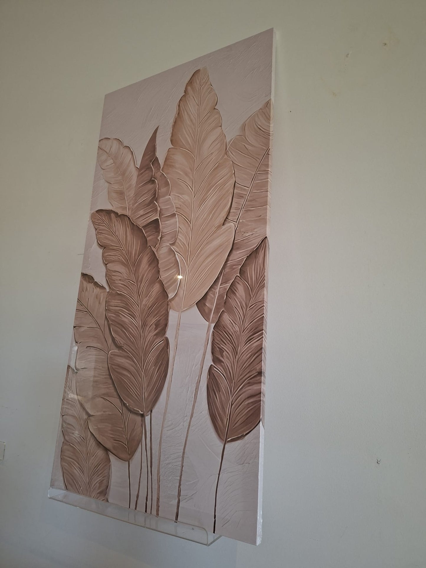 Neutral Botanical Leaf Canvas Print Wall Art