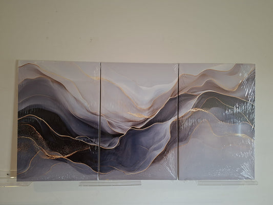 Abstract Gold Accent Wall Art Set