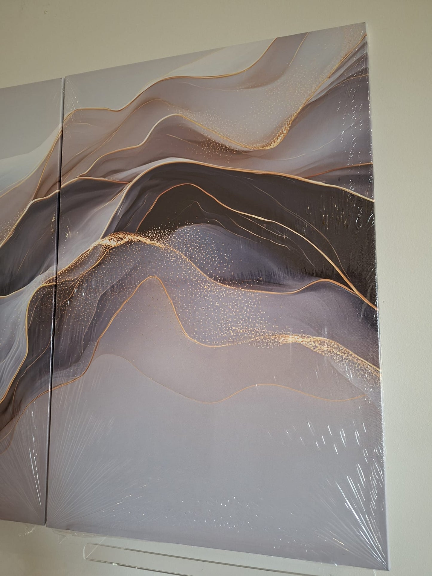 Abstract Gold Accent Wall Art Set