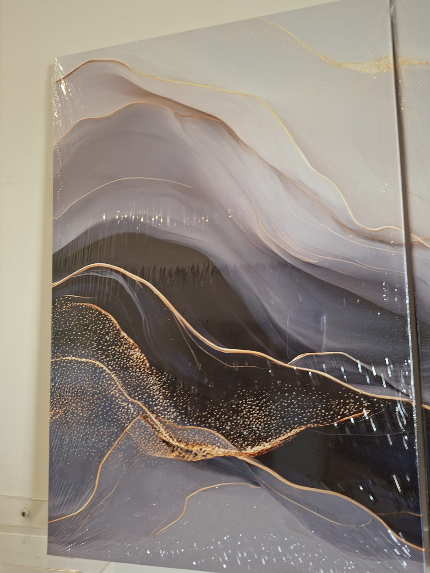 Abstract Gold Accent Wall Art Set