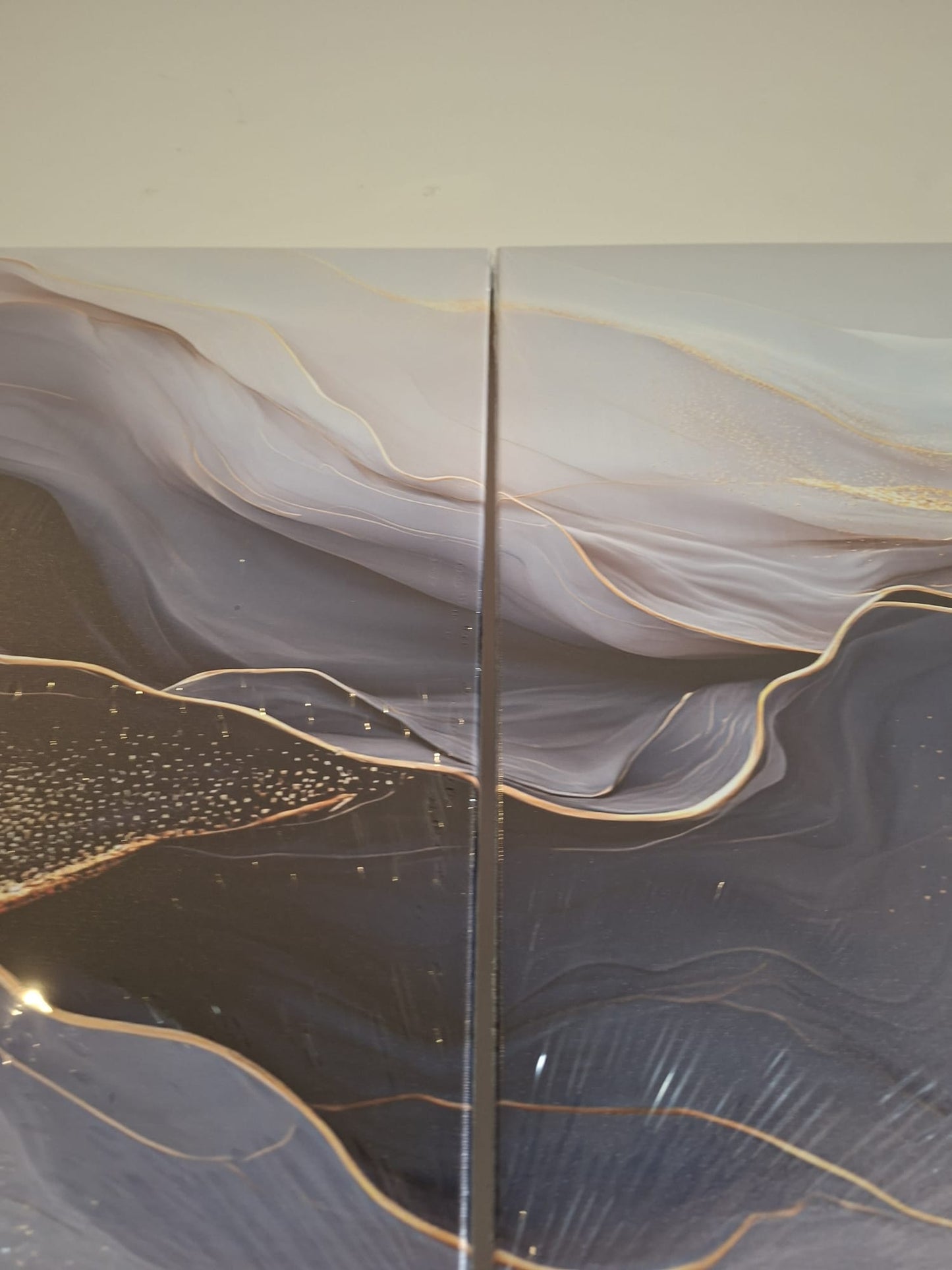 Abstract Gold Accent Wall Art Set