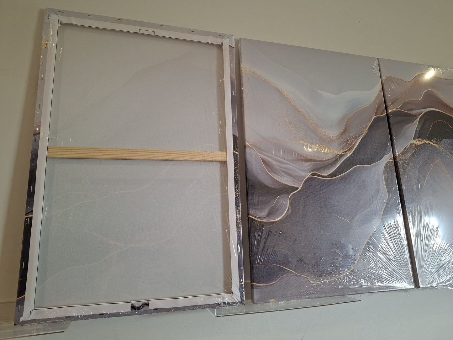 Abstract Gold Accent Wall Art Set