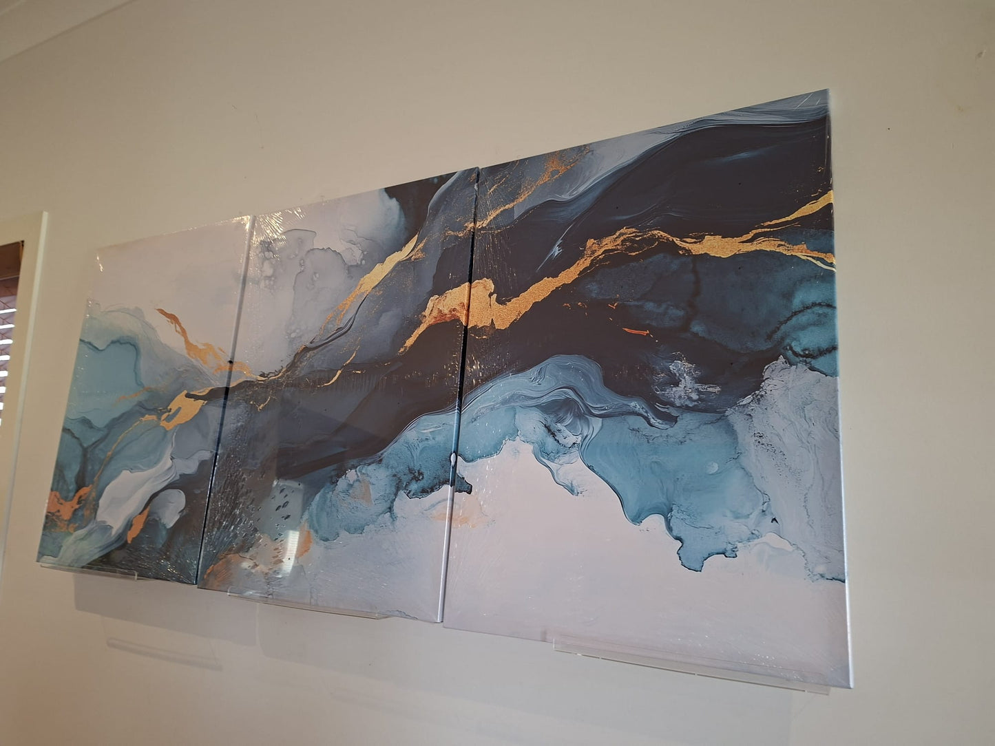 Abstract Flow Swirl Canvas Print Wall Art Set