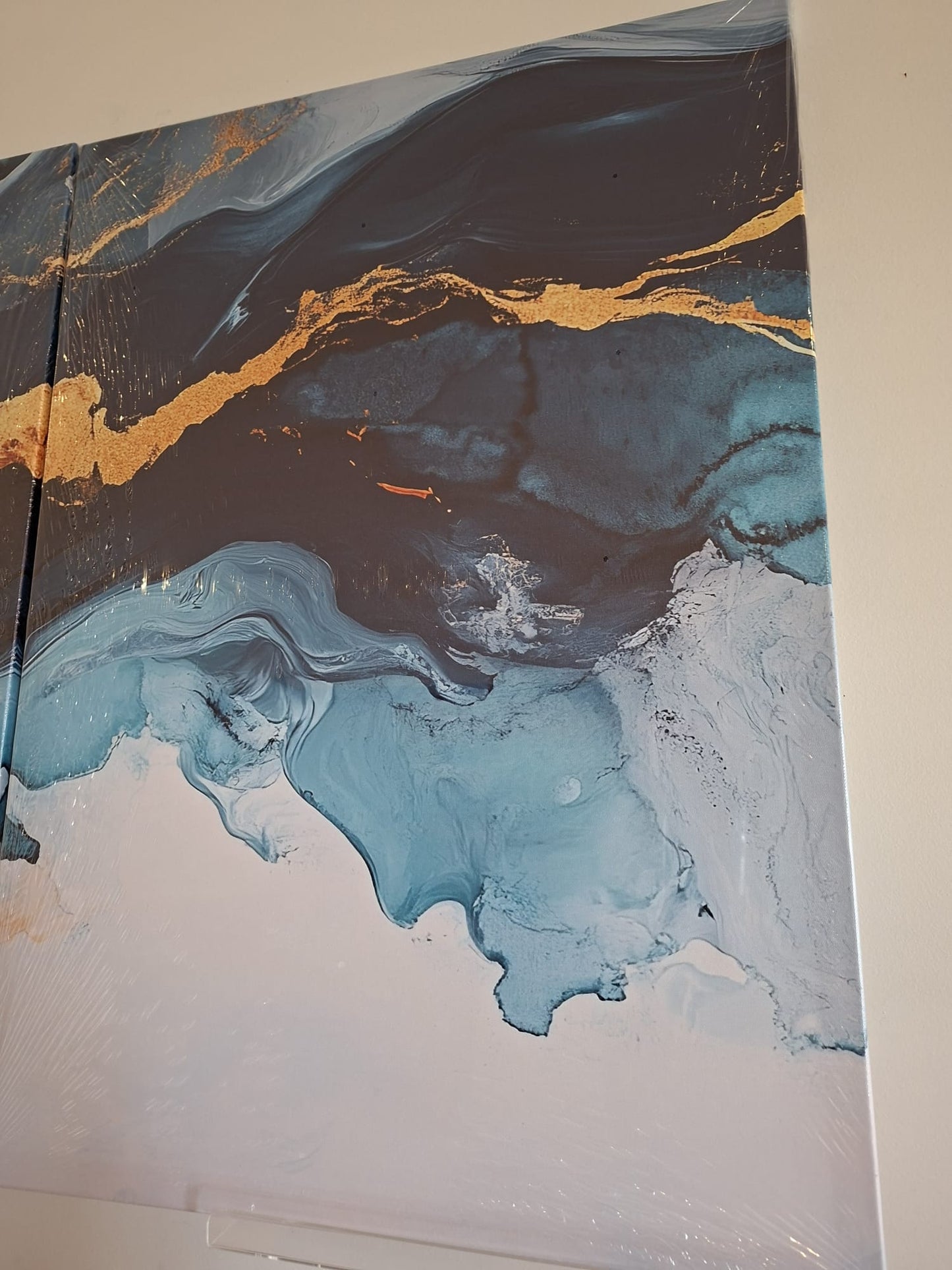 Abstract Flow Swirl Canvas Print Wall Art Set