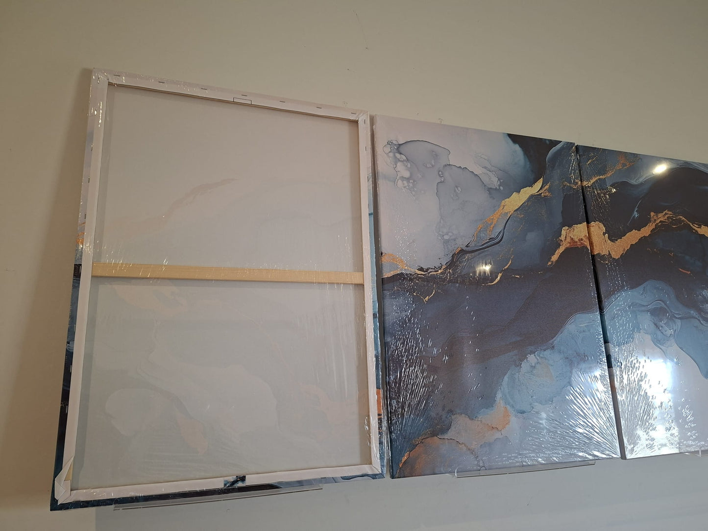Abstract Flow Swirl Canvas Print Wall Art Set