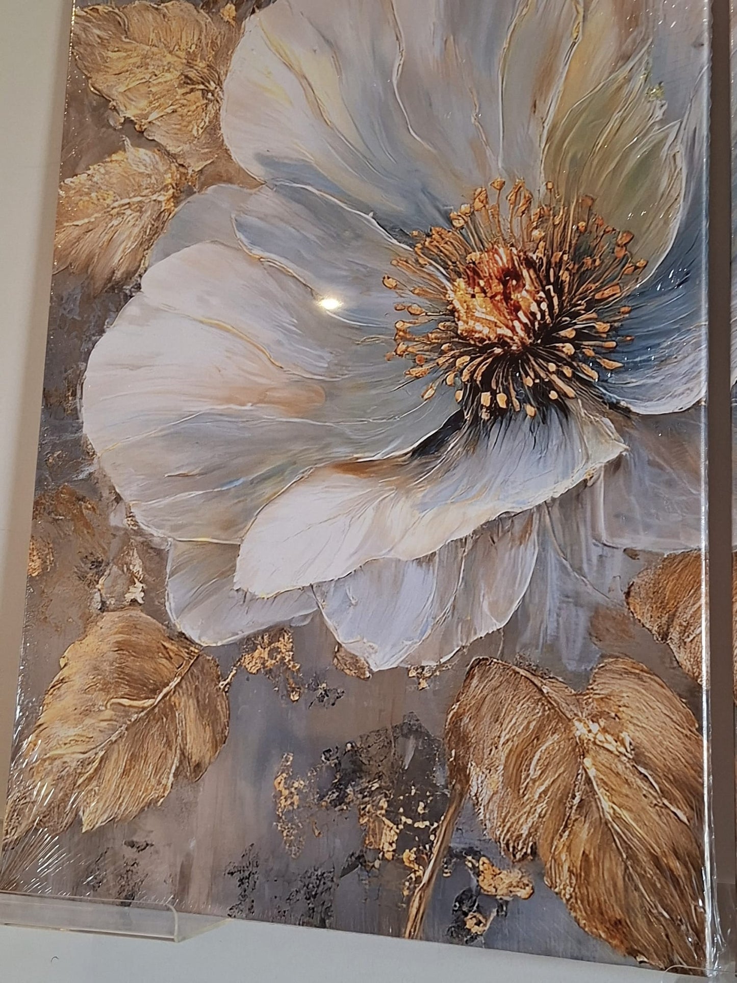 Elegant Floral Gold Accent Wall Art Set