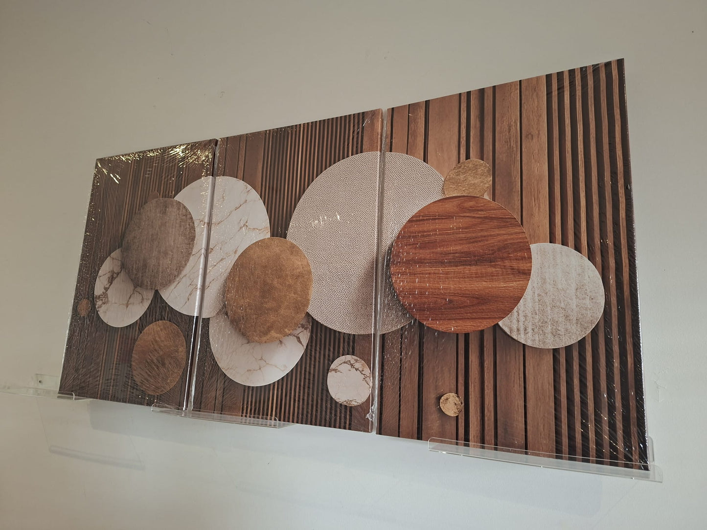 Neutral Abstract Circle Canvas Wall Art Set
