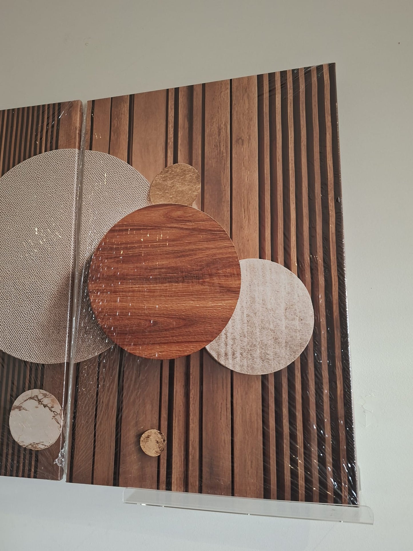 Neutral Abstract Circle Canvas Wall Art Set