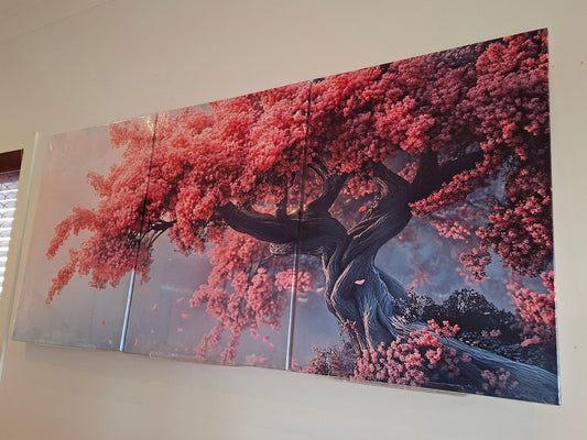 Cherry Blossom Tree Wall Art Set