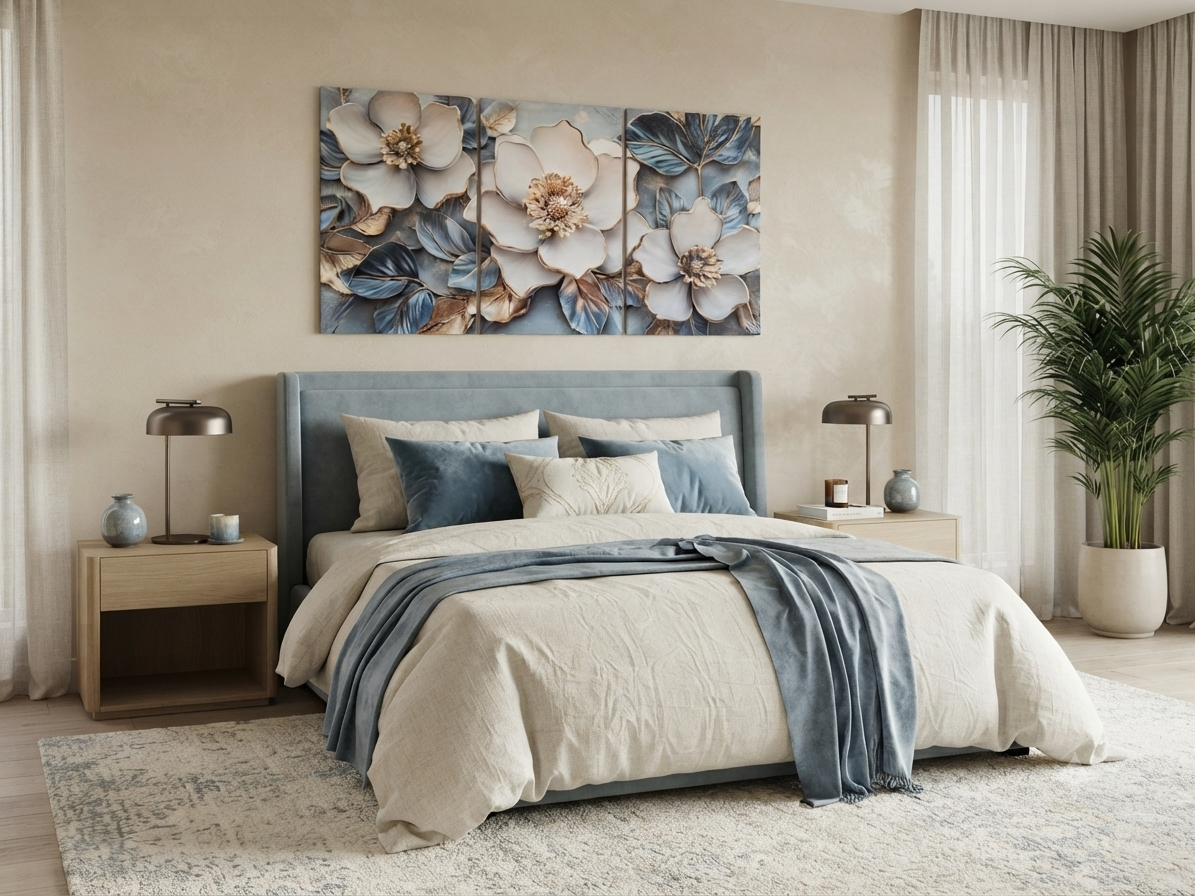 Luxury Floral Canvas Wall Art Set