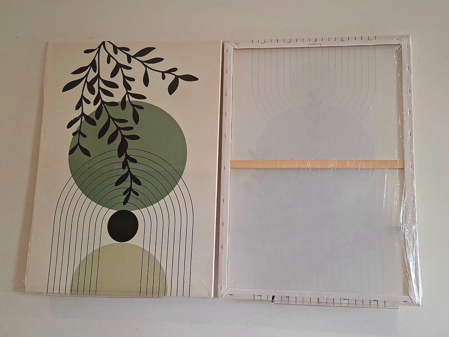Bohemian Botanical Canvas Wall Art – Vertical Foliage Décor