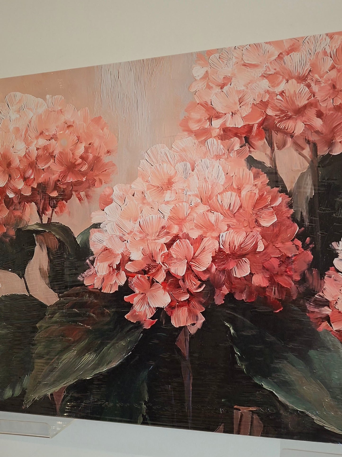 Pink Hydrangea Canvas Wall Art – Pastel Floral Elegance Décor