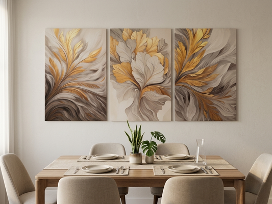 Luxury Abstract Gold Design Canvas Print Wall Art