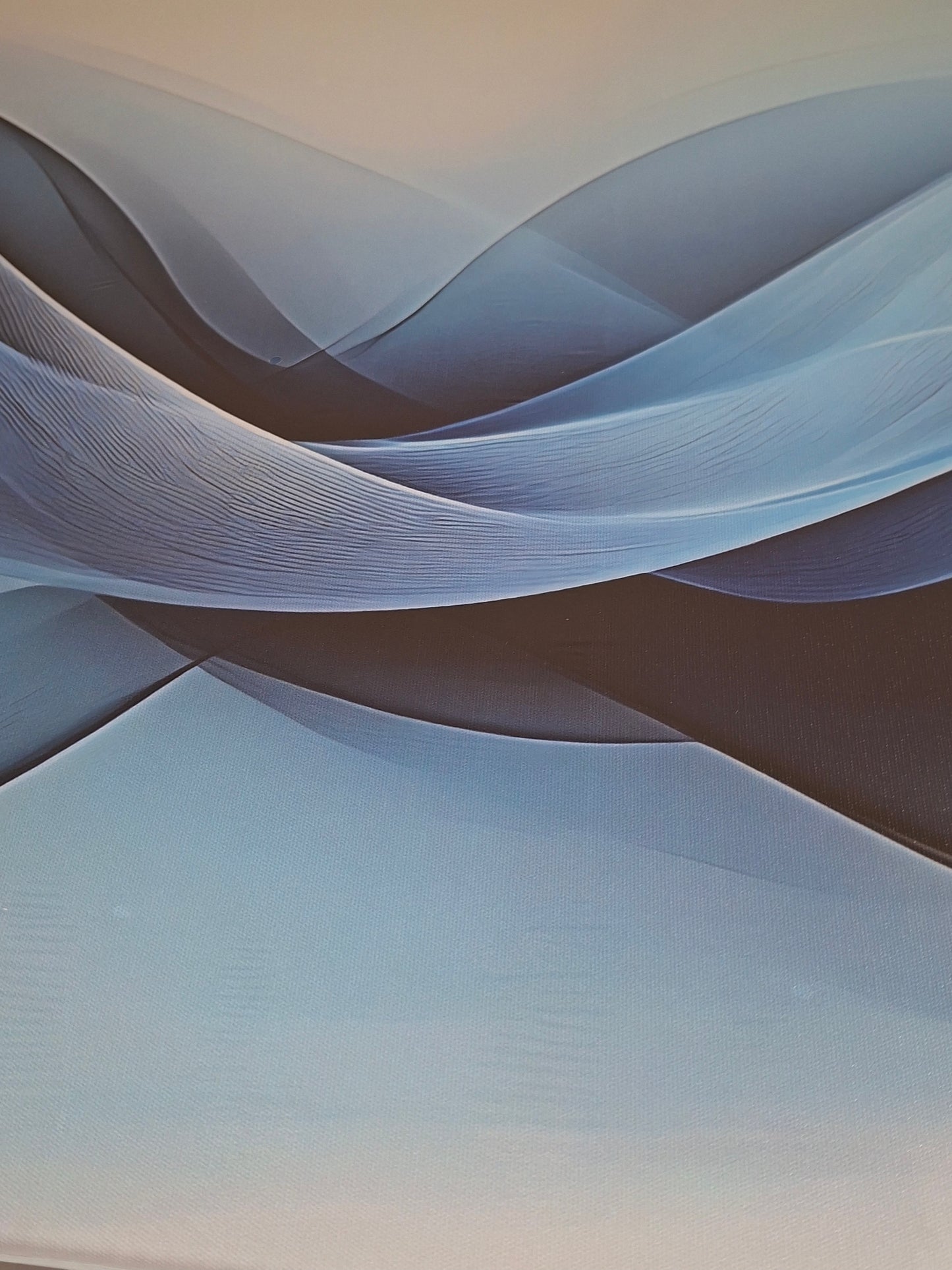 Modern Blue Abstract Canvas Wall Art - 1pc