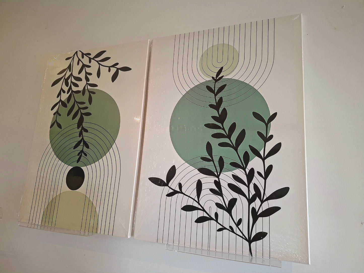 Bohemian Botanical Canvas Wall Art – Vertical Foliage Décor