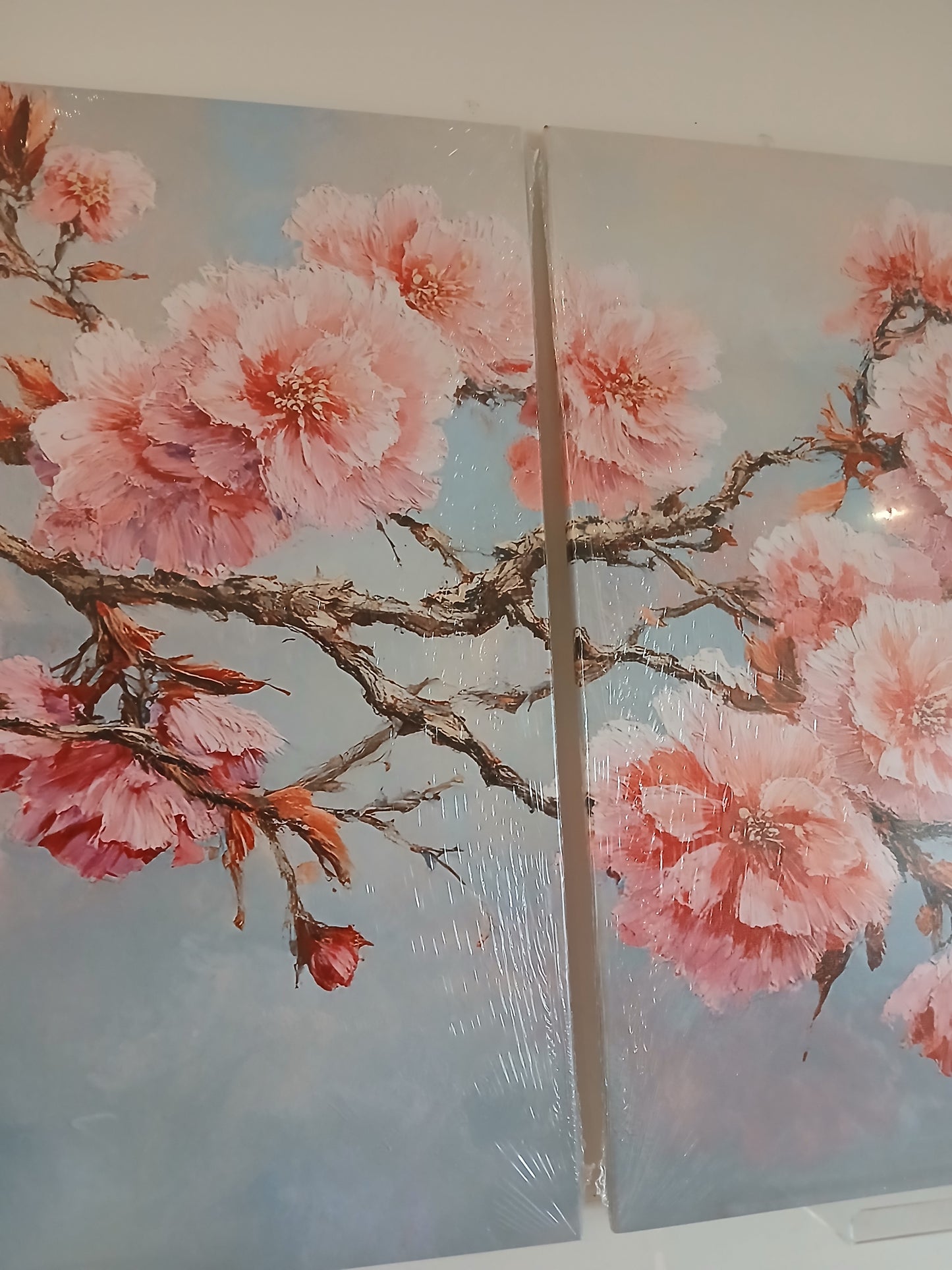 Cherry Blossom Canvas Print Wall Art 3pcs Set