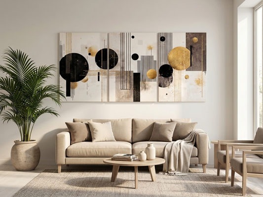 Elegant Abstract Geometric Canvas Print Wall Art