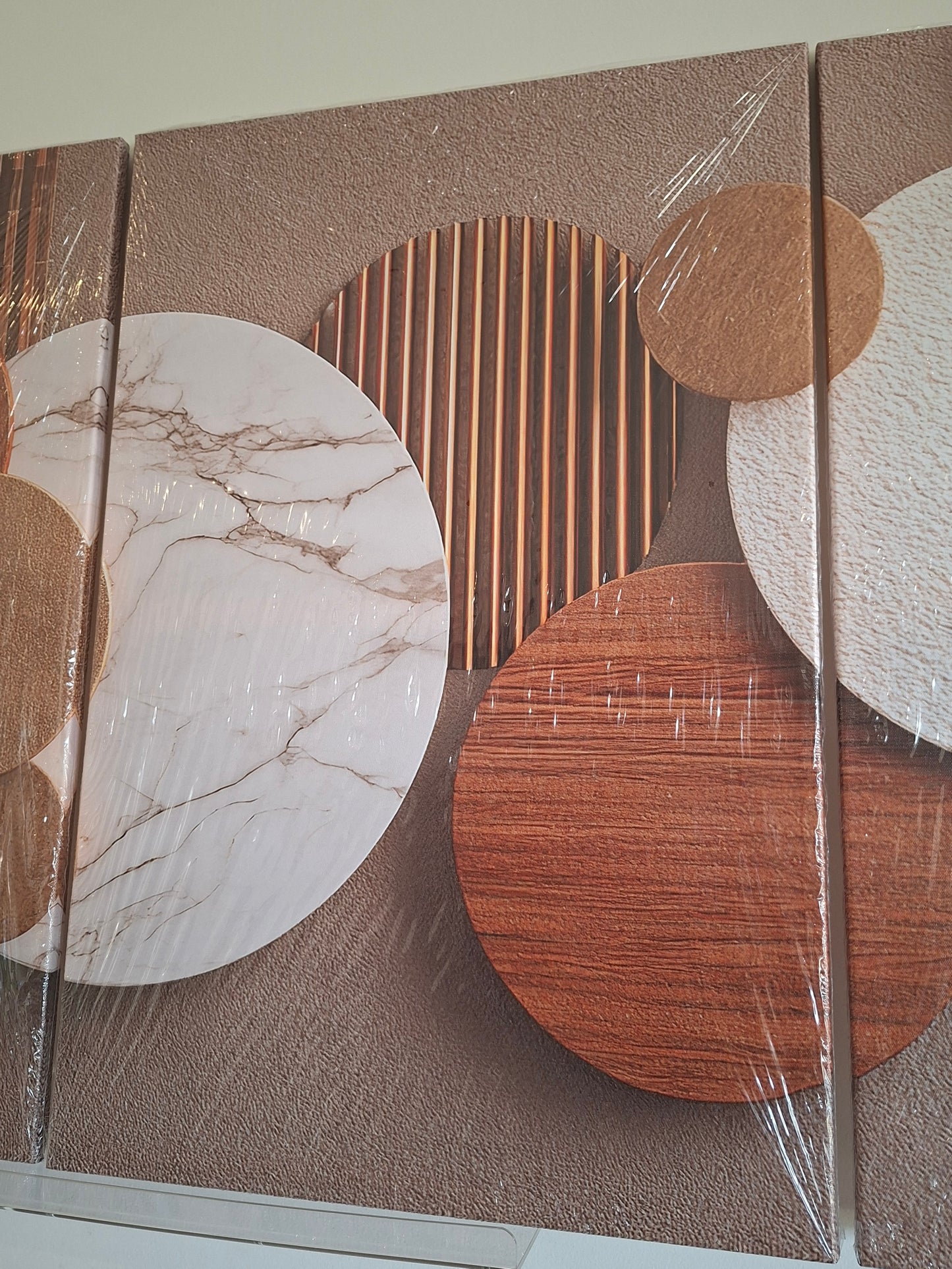 Neutral Geometric Canvas Wall Art Set