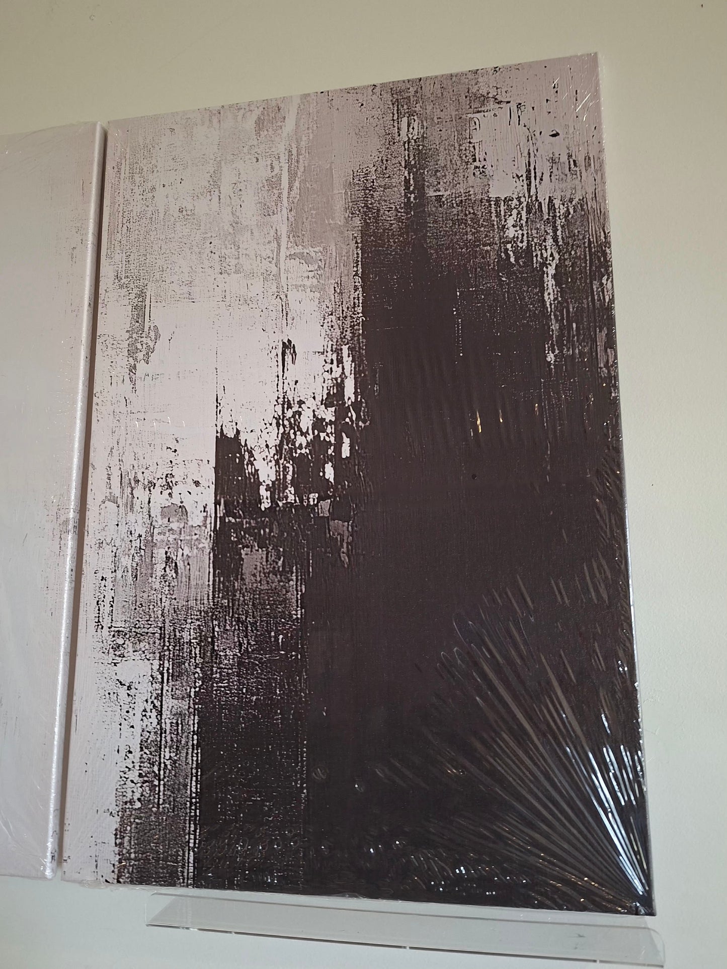 Black and White Abstract Canvas Wall Art Set