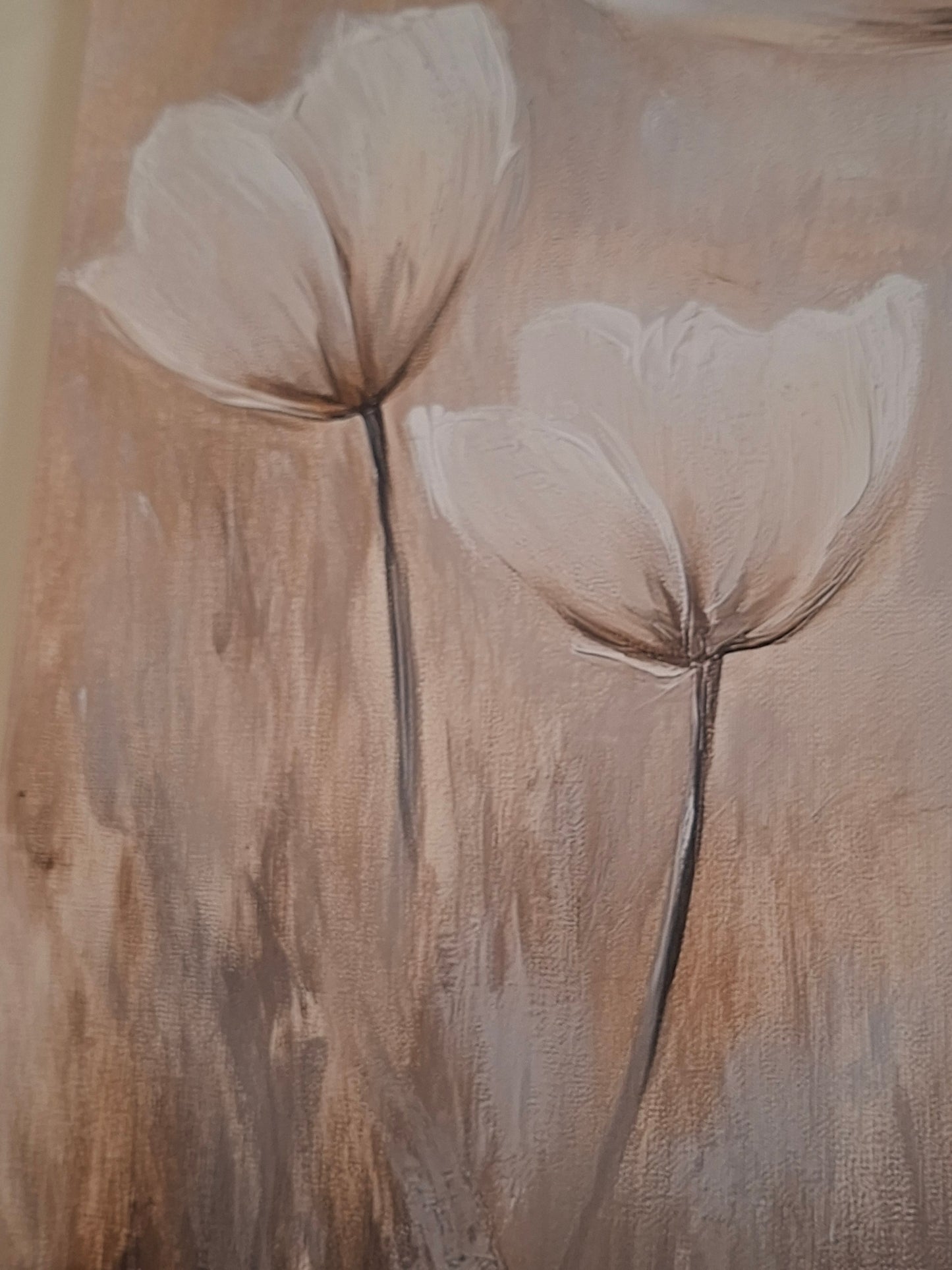 Minimalist Floral Canvas Print Wall Art - 1pc