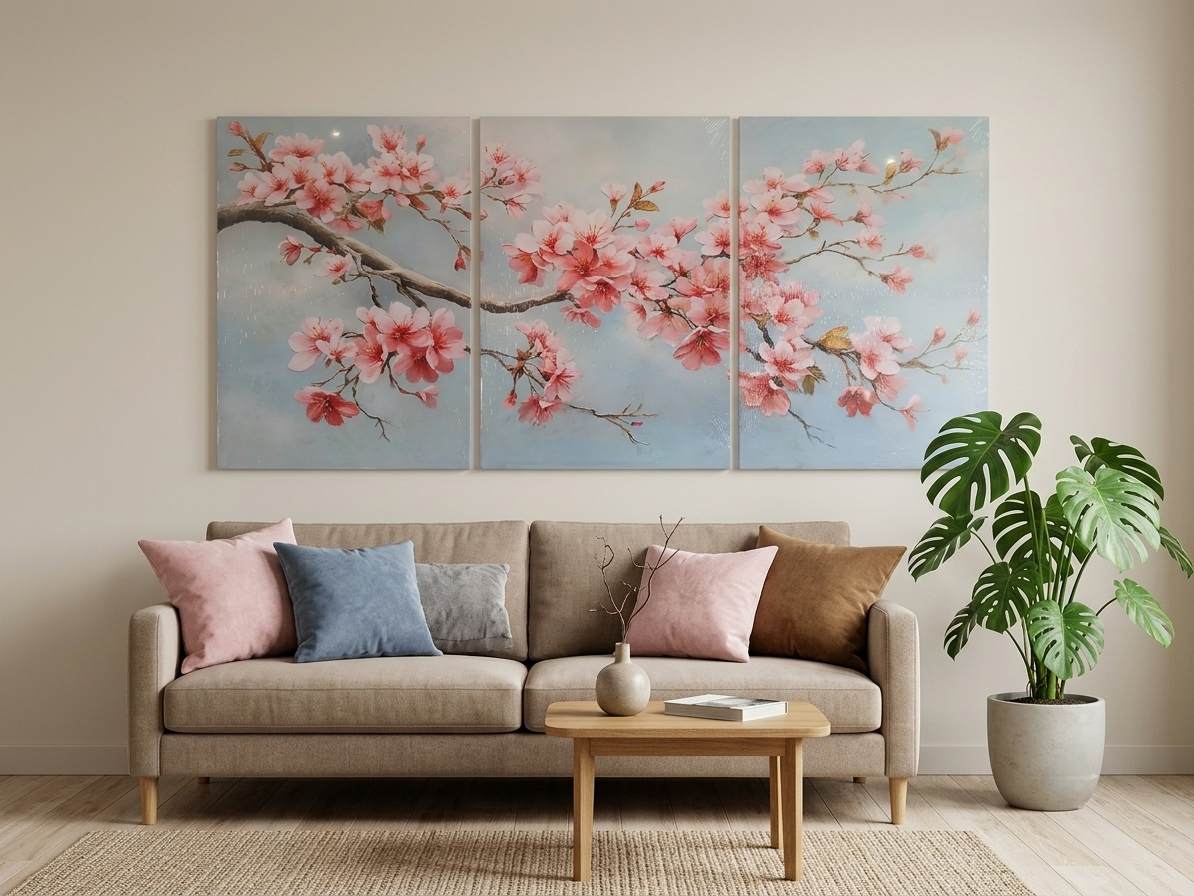 Romantic Blossom Floral Canvas Print Wall Art