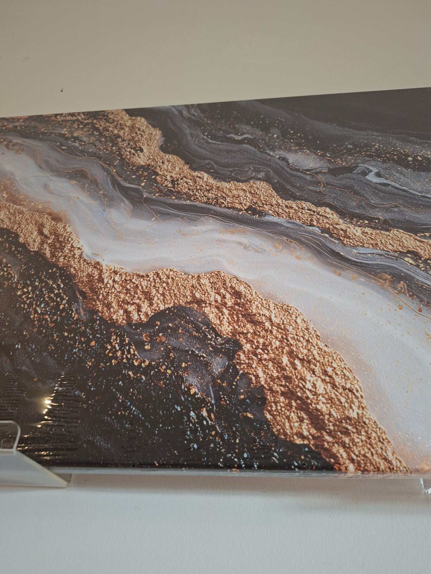 Dark Luxury Marble Canvas Wall Art - 1pc