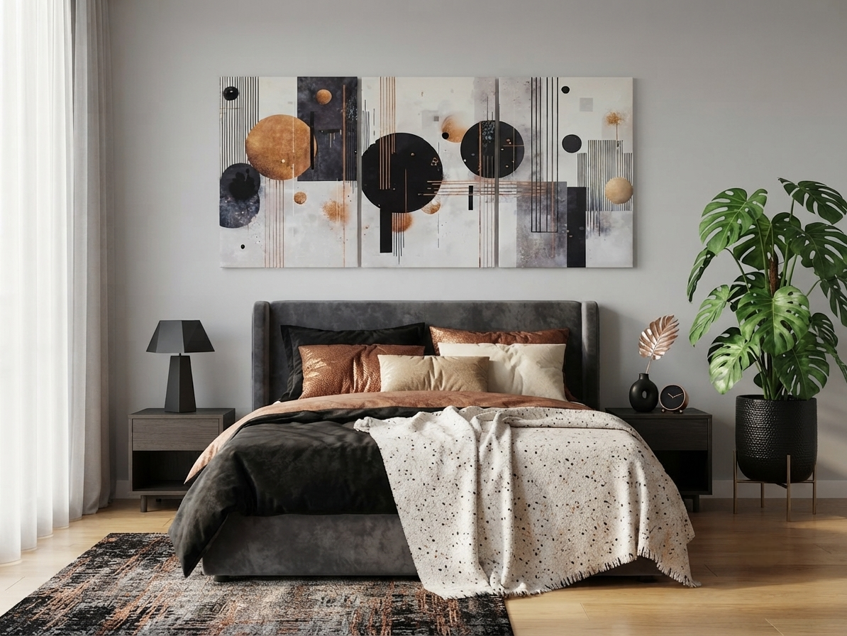 Elegant Abstract Geometric Canvas Print Wall Art
