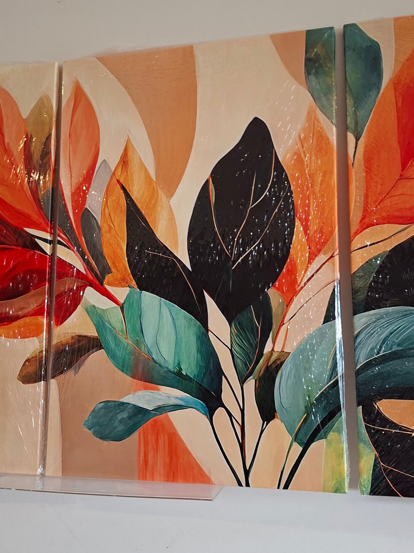 Abstract Bohemian Canvas Wall Art Set – Modern Seasonal Décor