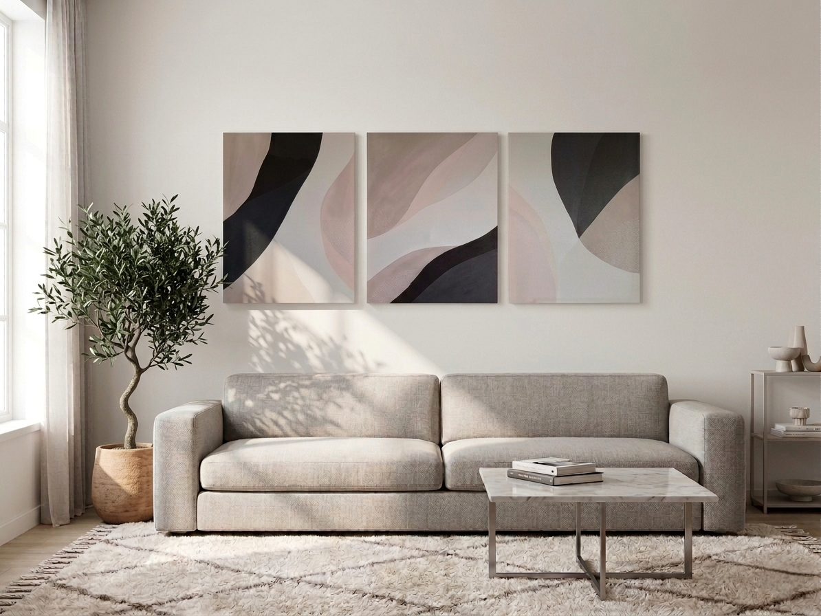Modern Gradient Abstract Canvas Wall Art Set