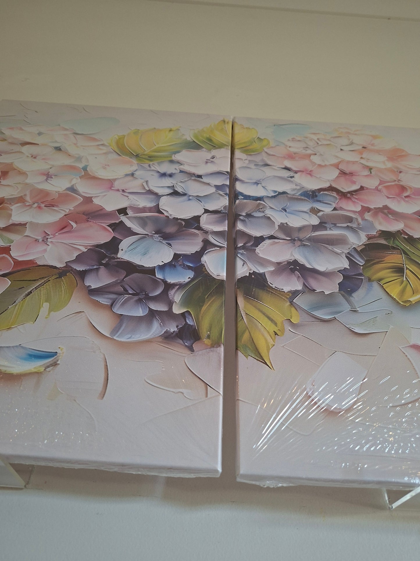 Colourful Hydrangea Floral Wall Art Set