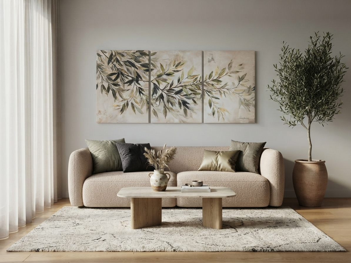Greenery Botanical Canvas Print Wall Art Set