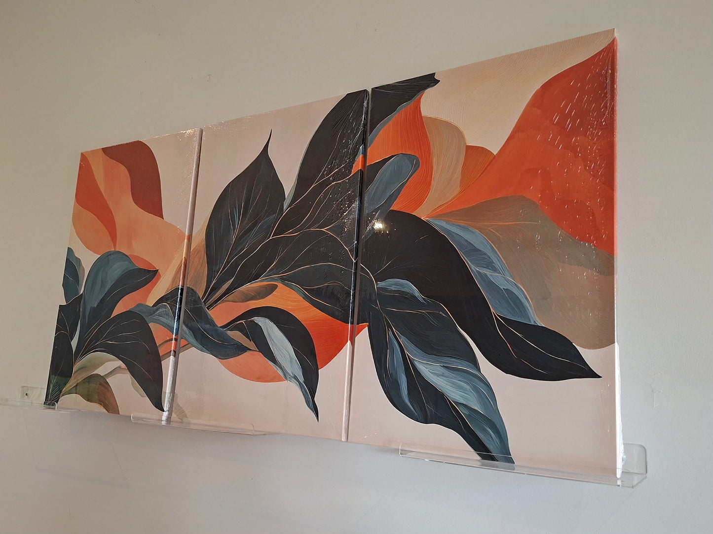 Botanical Elegance Canvas Wall Art Set – Abstract Nature Boho Décor
