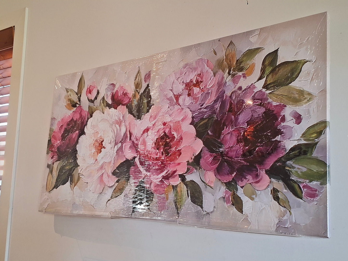 Soft Colorful Roses Canvas Wall Art 1pc