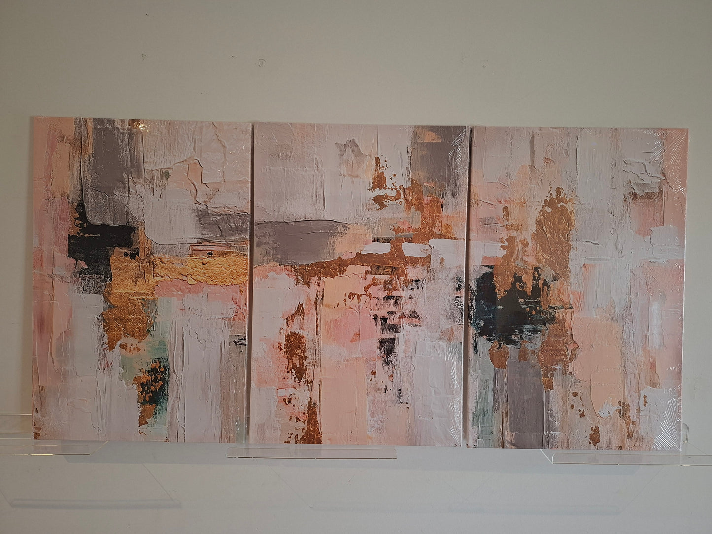 Bohemian Abstract Gold Accent Wall Art Set
