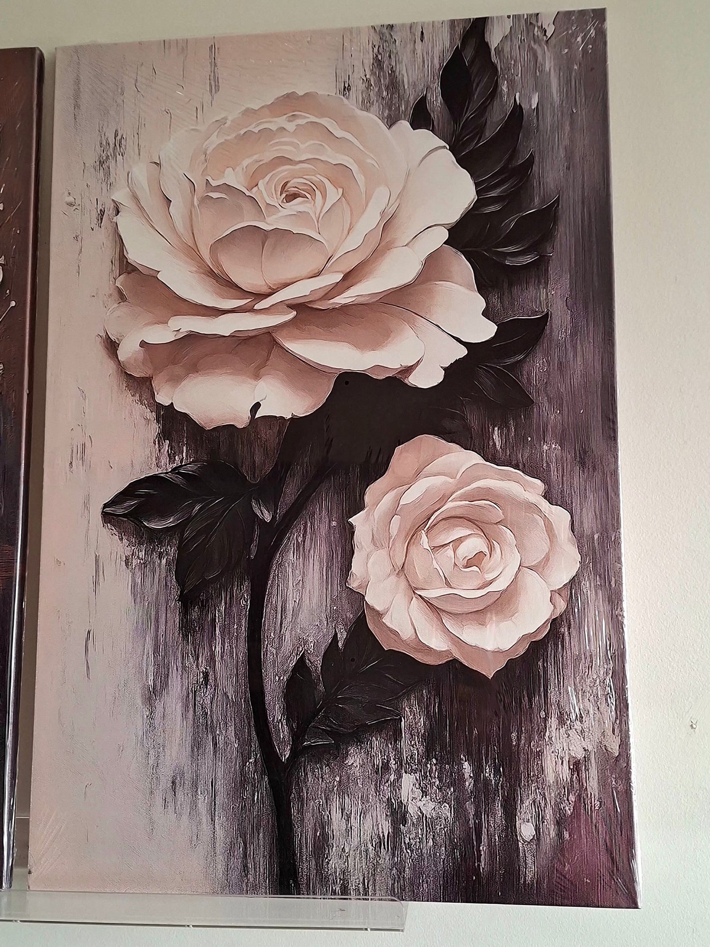 White Rose Wall Art – Elegant Floral Canvas Print Set