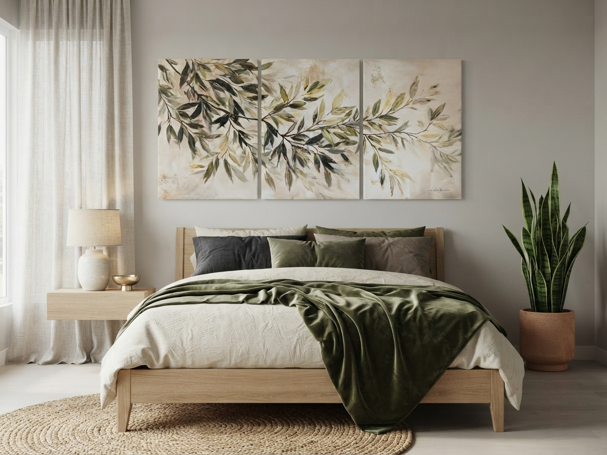 Greenery Botanical Canvas Print Wall Art Set