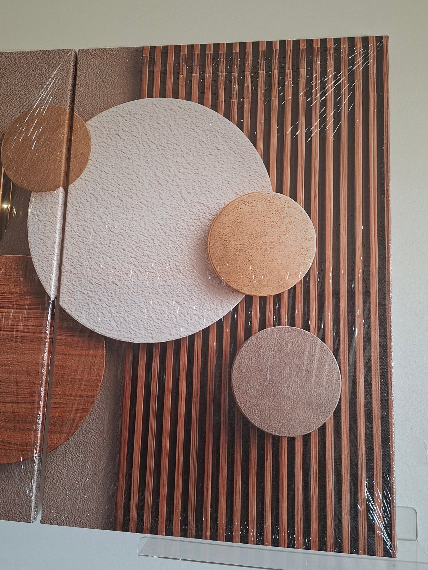 Neutral Geometric Canvas Wall Art Set