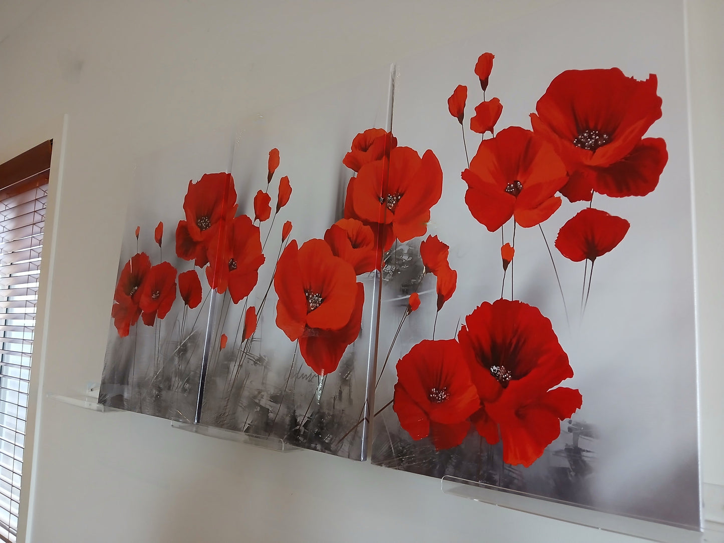 Red Poppy Flower Fantasy Canvas Print Wall Art