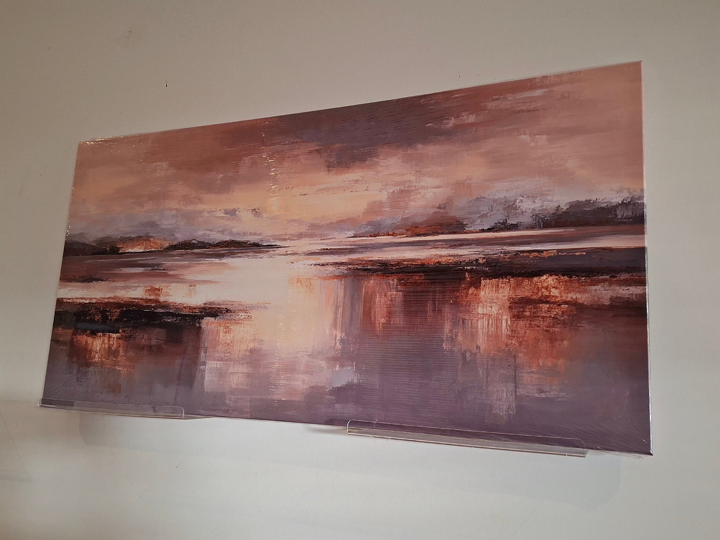 Minimalist Beige Abstract Landscape Canvas Wall Art Décor