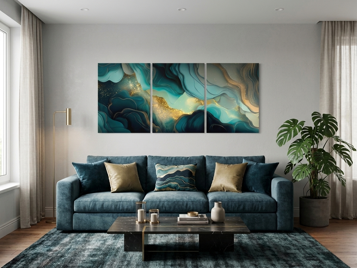 Luxury Fashion Abstract Canvas Print Wall Art Set