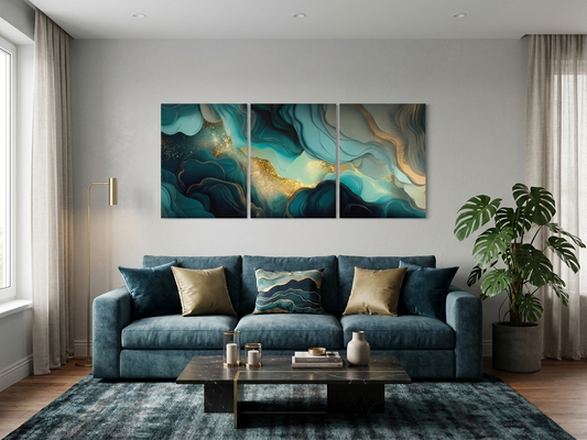 Luxury Fashion Abstract Canvas Print Wall Art Set