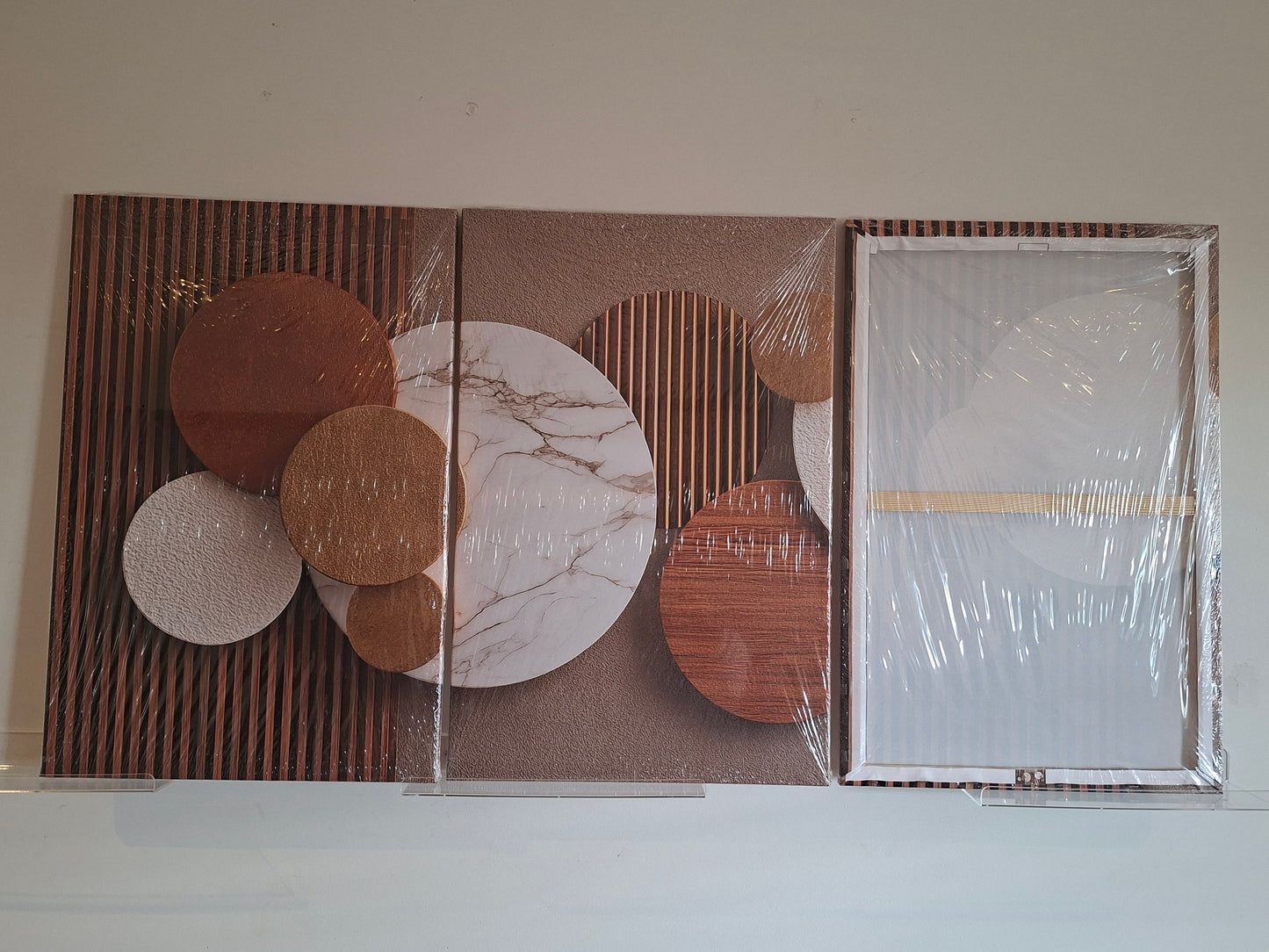 Neutral Geometric Canvas Wall Art Set
