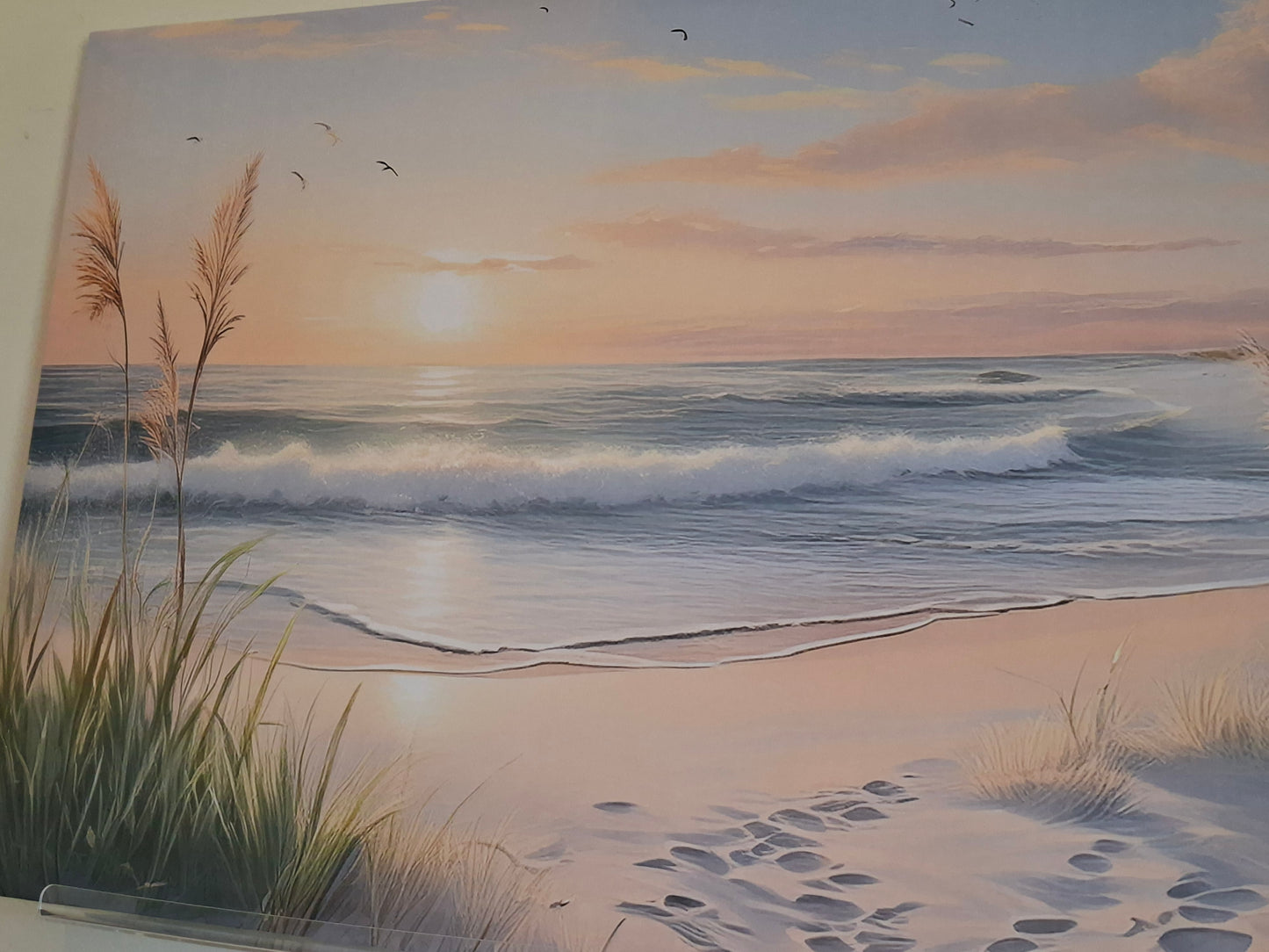 Coastal Sunset Beach Canvas Wall Art