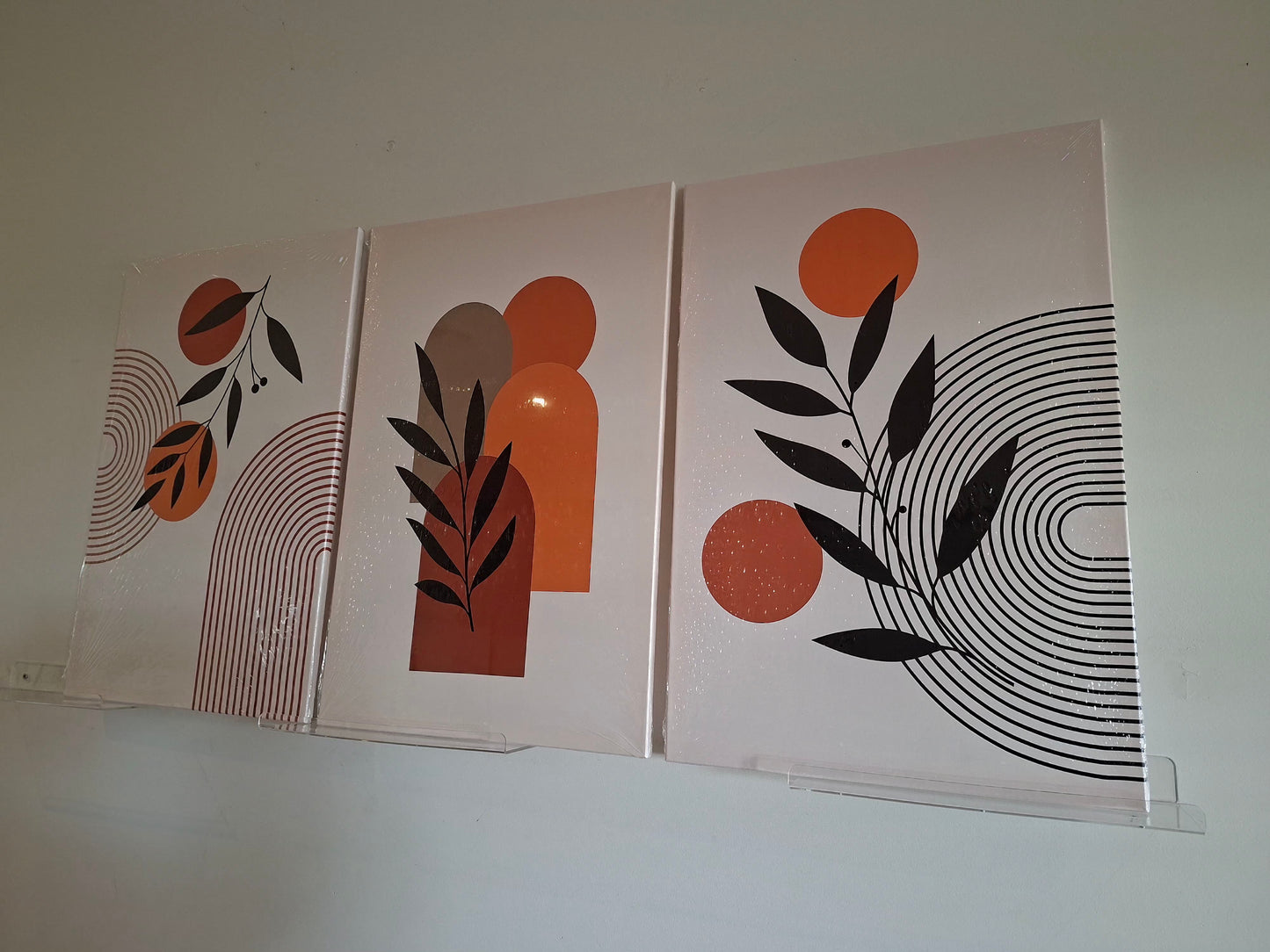 Botanical Wave Canvas Wall Art Set