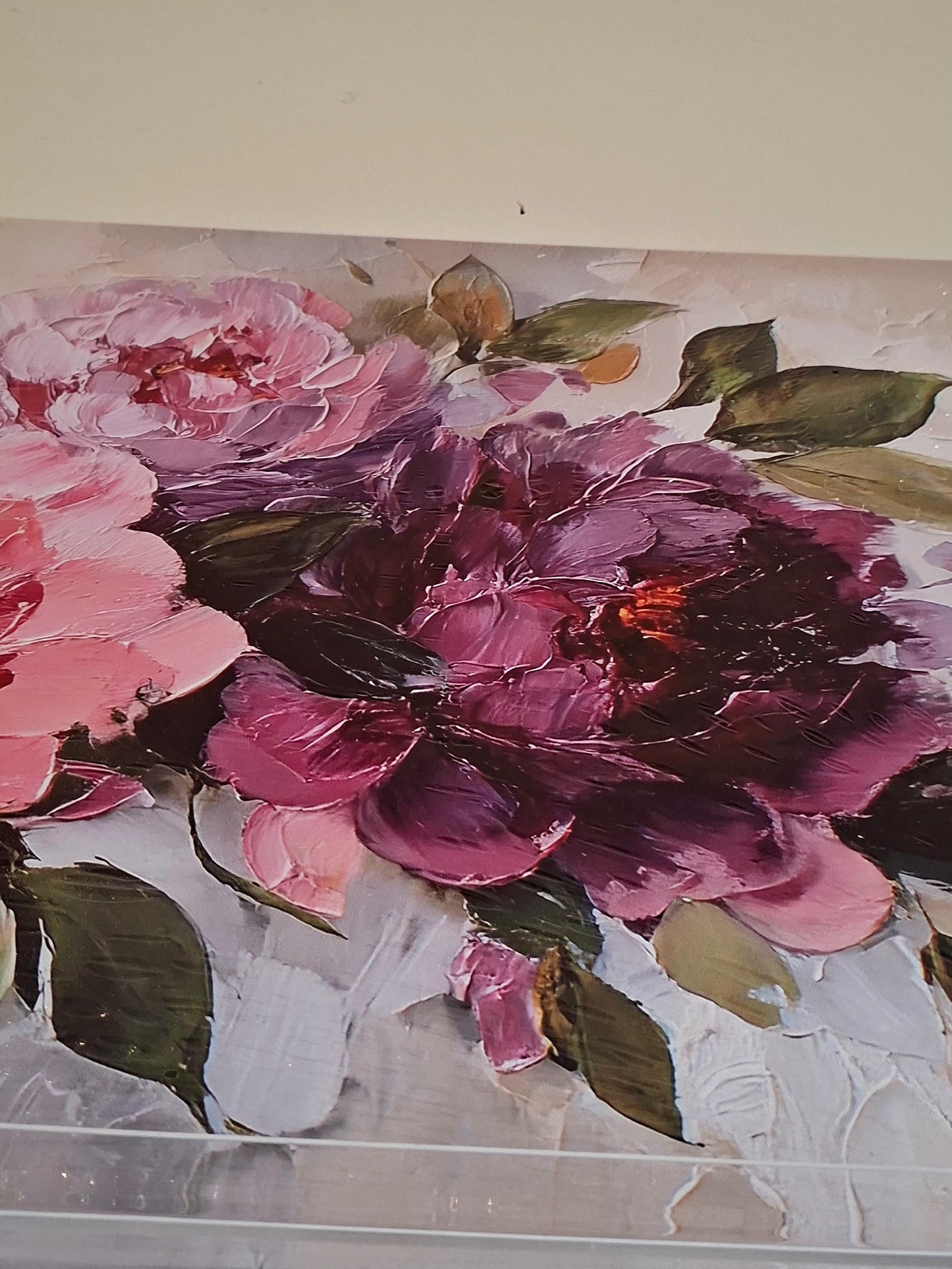 Soft Colorful Roses Canvas Wall Art 1pc