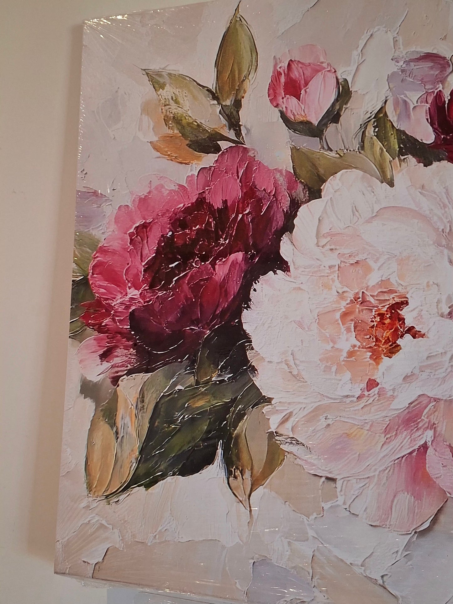 Soft Colorful Roses Canvas Wall Art 1pc