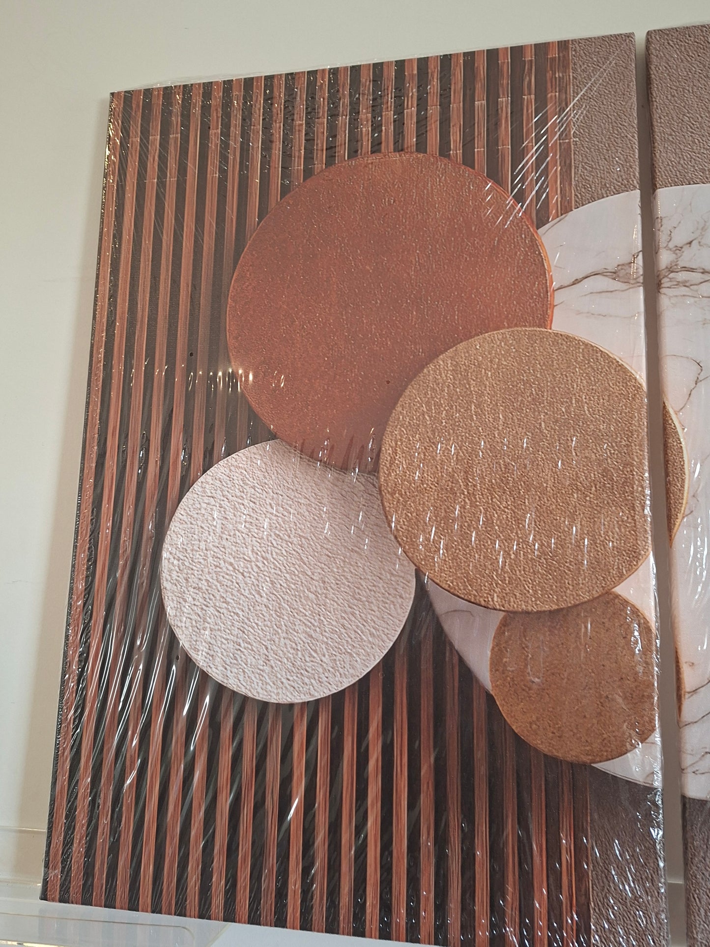 Neutral Geometric Canvas Wall Art Set