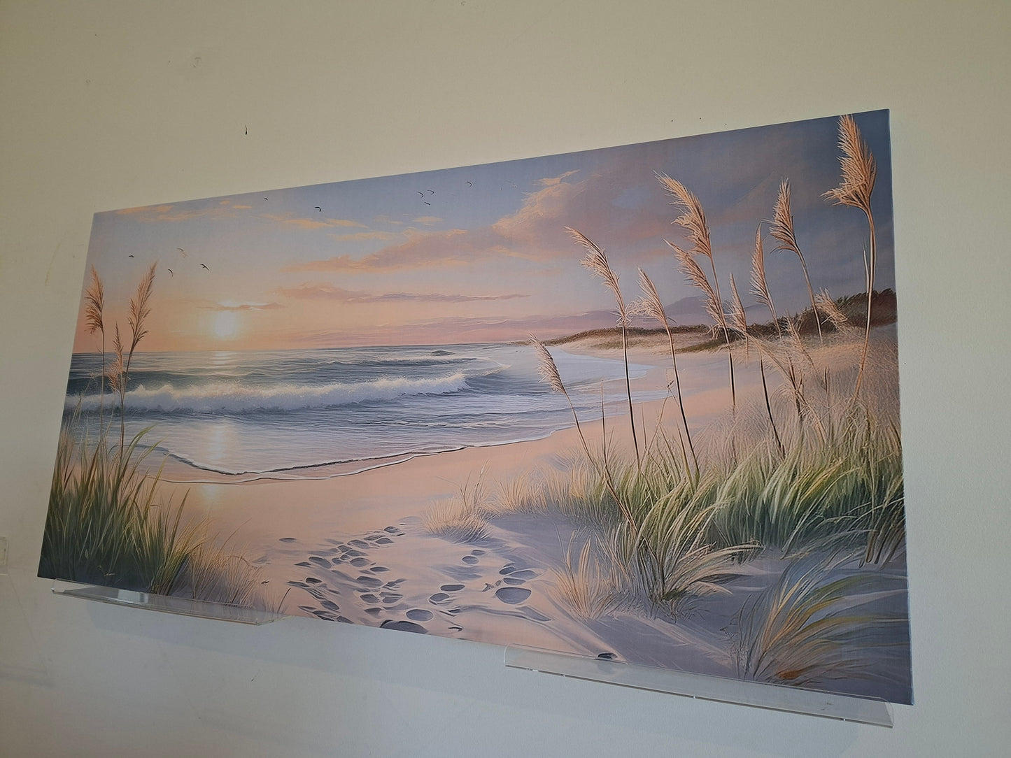 Coastal Sunset Beach Canvas Wall Art