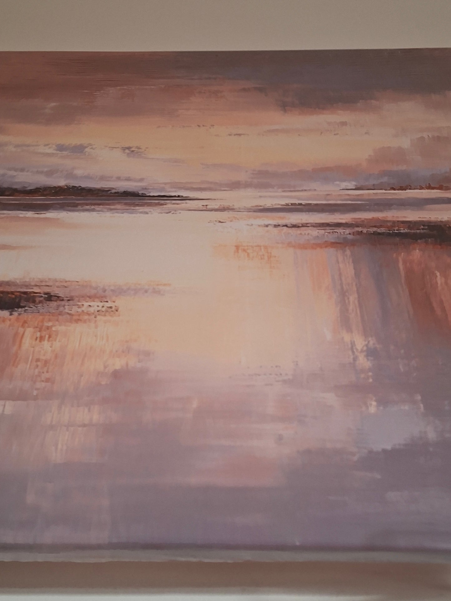 Minimalist Beige Abstract Landscape Canvas Wall Art Décor